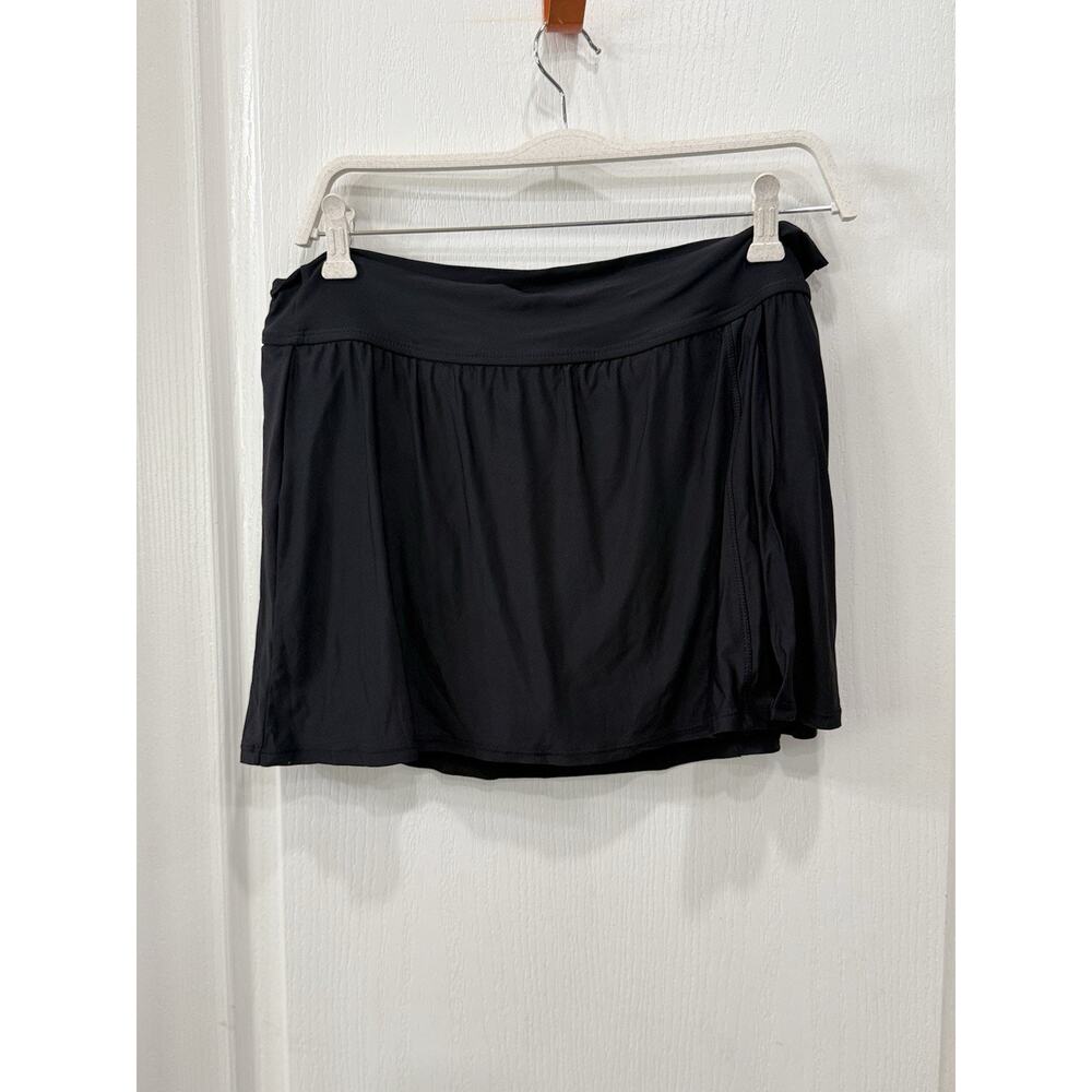Anne Cole Swim Skirt Bikini Bottom Women’s XL Black Slimming Stretch Modest